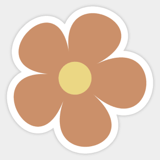 cute muted terracotta retro flower Sticker